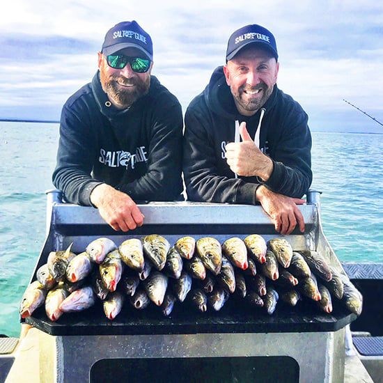 Craig Cox and Gawaine Blake from Saltguide endorsing Seavu underwater camera system for fishing