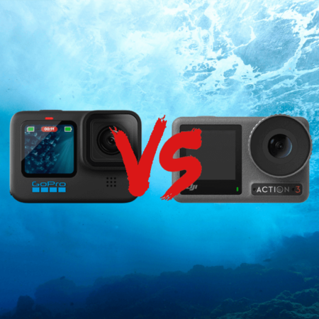 Gopro hero11 and DJI Action 3 underwater