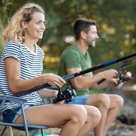 Couple fishing