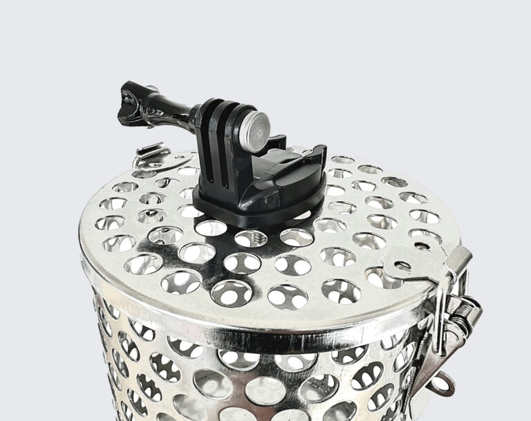 underwater camera mount for fishing burley pot
