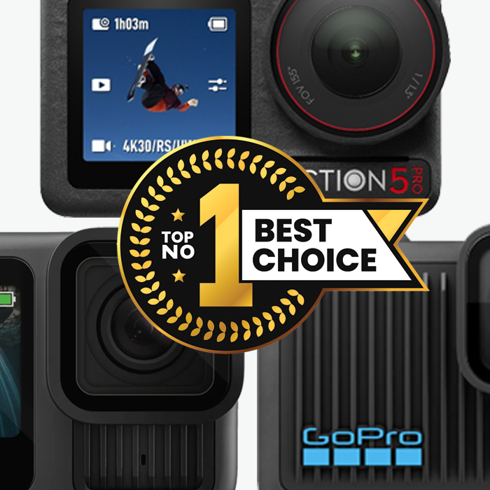 Comparison of the GoPro HERO13, HERO 2024, and DJI Action 5 Pro, the best underwater cameras for live footage in 2025.