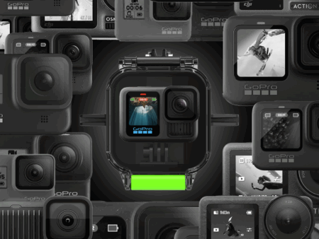 Seavu Explorer with GoPro Hero13 surrounded by all generations of GoPro and DJI action cameras, showing future-proof design