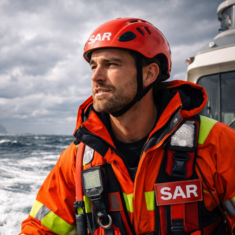 search and rescue agent using live underwater camera during marine recovery operation
