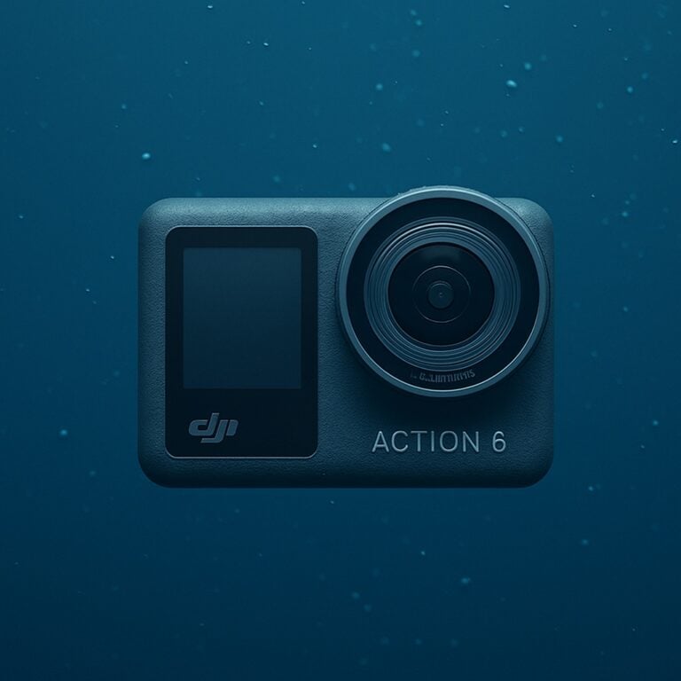 Underwater photo of a centred action camera used to illustrate the question is the DJI Action 6 coming out.