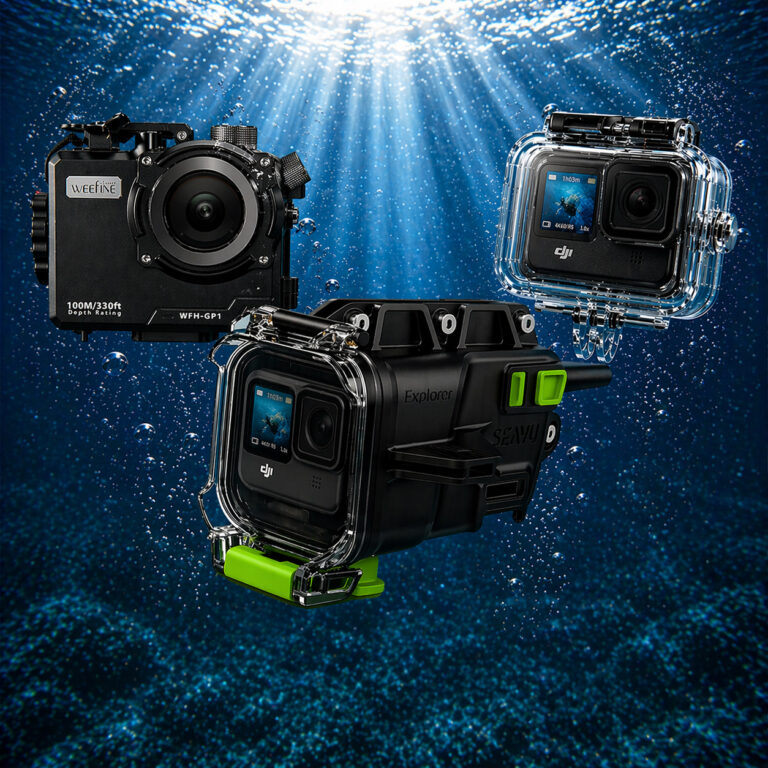 DJI waterproof case comparison with Seavu Explorer and pro underwater housings