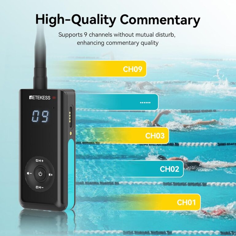 Seavu Swim Coaching Audio System with 9 communication channels for swim coaching