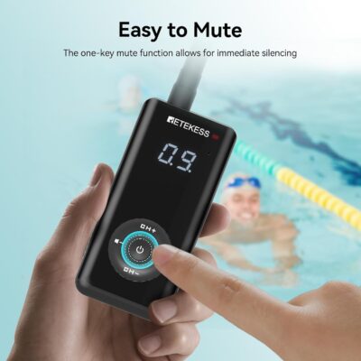 Seavu Swim Coaching Audio System transmitter with one touch mute control